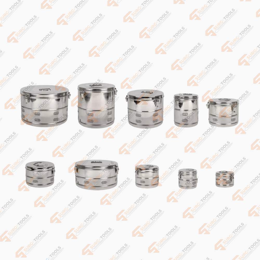Stainless Steel Sterilizer Dressing Drum 240Xh190 mm - Image 3