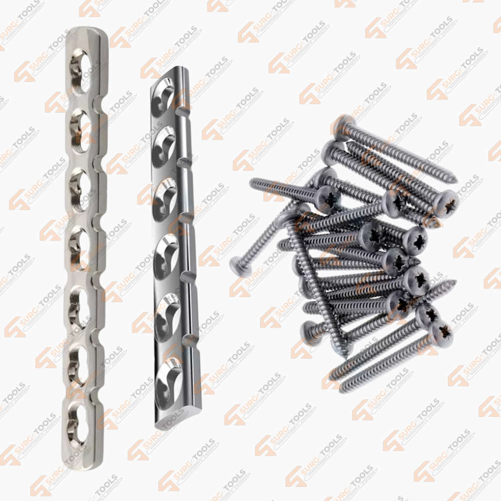 Reconstruction Plate 3.5mm 5 to 12 Holes 100 Pcs Screws 3.5mm - Image 4
